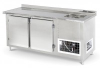 BALCÃO DE SERVIÇO INOX COM CUBA 